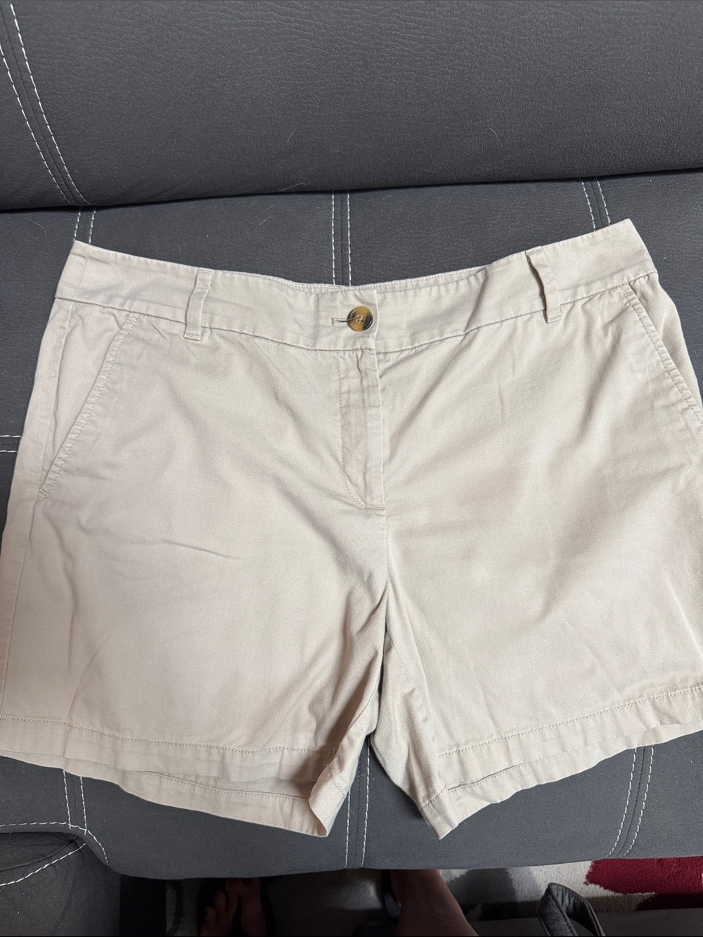 LOFT Khaki Beige Cotton Shorts